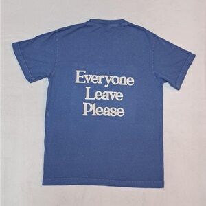 Fletcher - "Hi, Everyone Leave Please" Pigment-wash T-shirt -Women's size MEDIUM